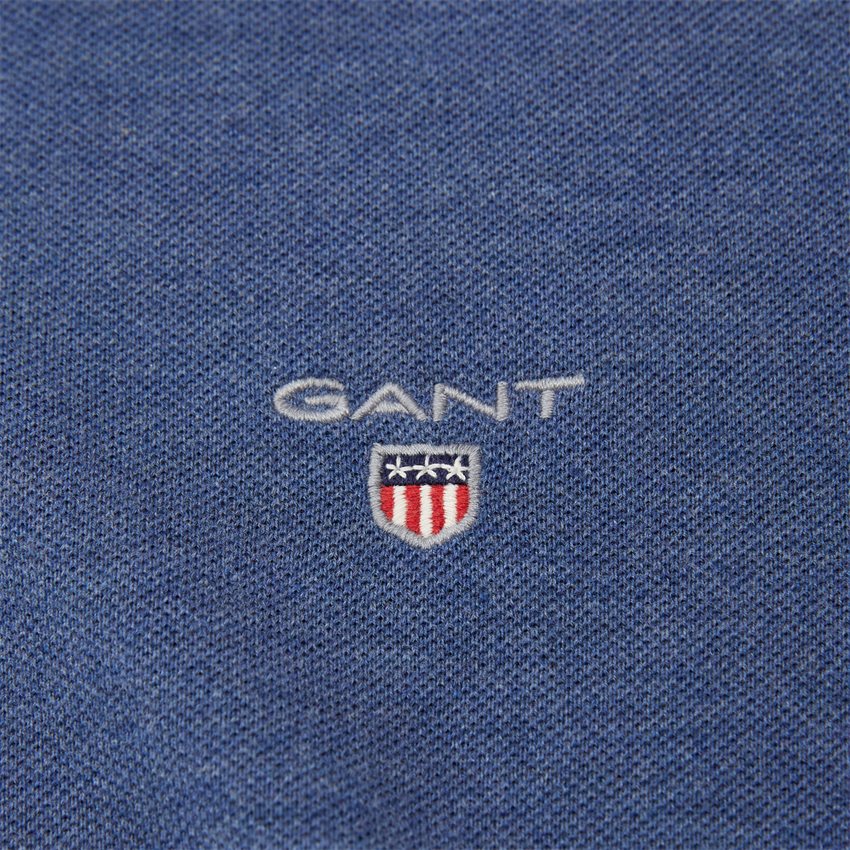 Gant T-shirts ORIGINAL PIQUE SS RUGGER 2201. MARINE MELANGE